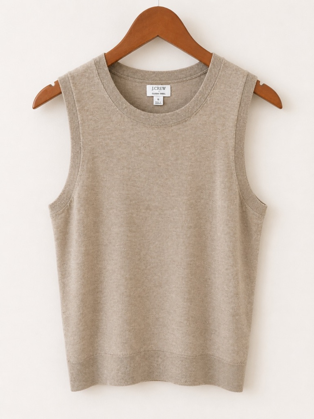 J. Crew Sleeveless Knit Tank in Beige - Picture 2 of 4